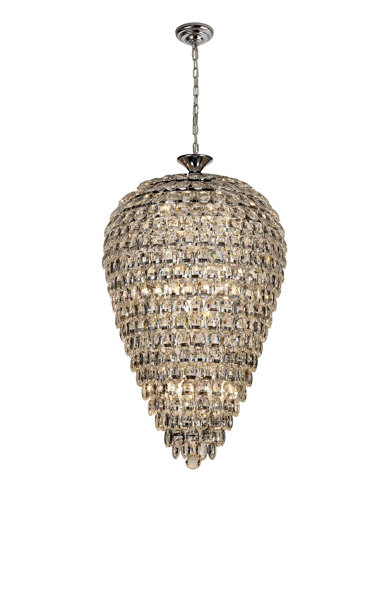 IL32846  Coniston Acorn Pendant 16 Light Polished Chrome